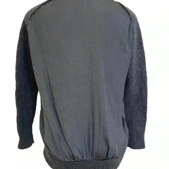 Urban outfitters Kimchi blue oversized wool blend  cardigan size S black/ slate - Picture 3 of 5